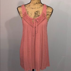 Altar’d State Blush with Lace Tank Top Size Small
